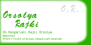 orsolya rajki business card